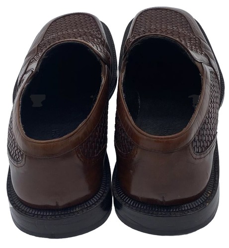 Mocasín Bachrach Asti 200 para hombre marrón hecho a mano de cuero tejido Br33348 talla 8 - Imagen 11 de 15