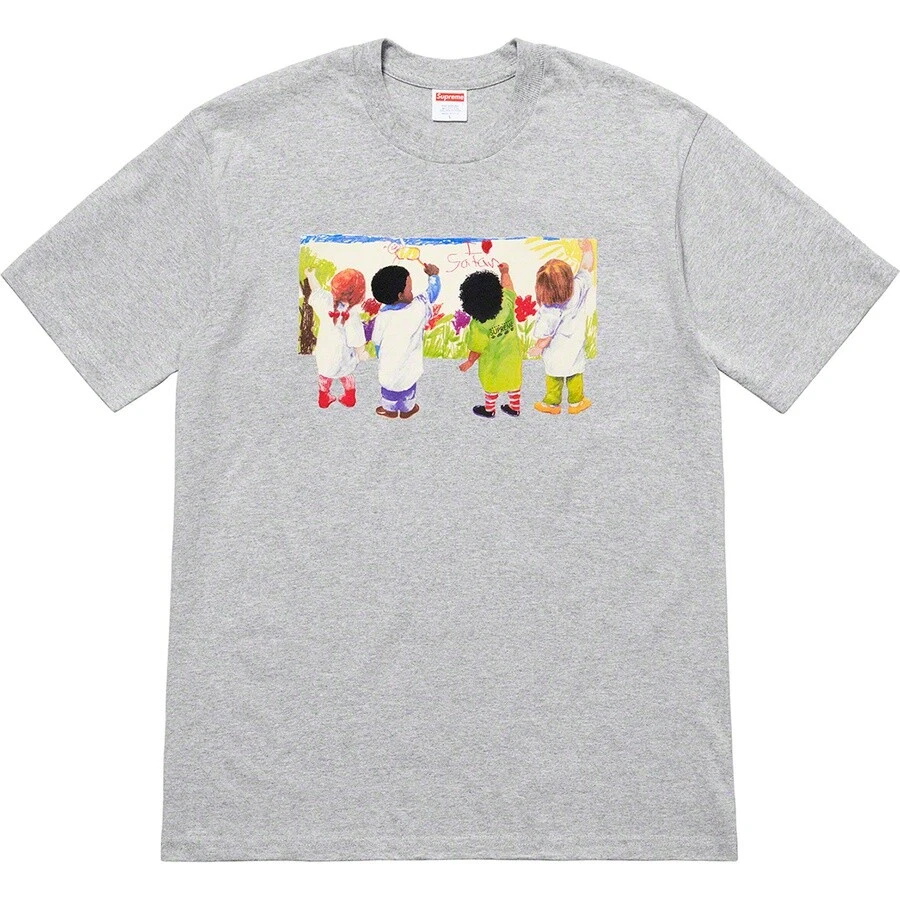 Tee shirt Supreme Kids gris vert S/S 19