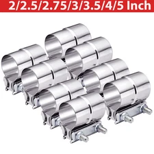 4/8pcs 2/2.5/3/3.5/4/5 Inch Lap Joint Exhaust Band Clamp Stainless Steel T304