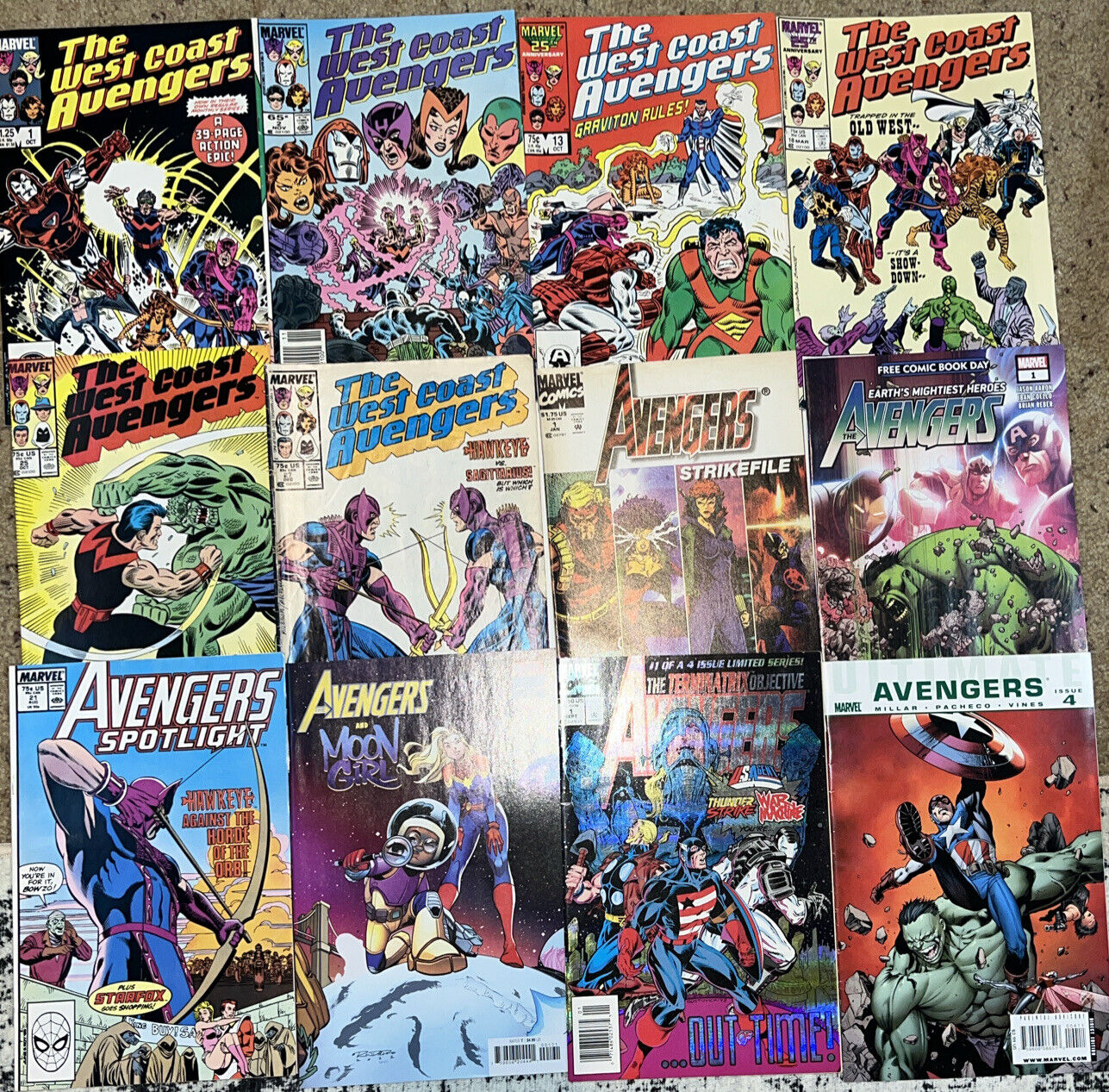 The West Coast Avengers Mixed Comic Lot 12 Comics