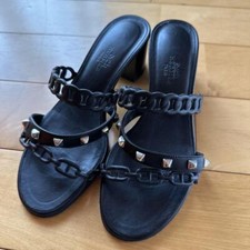 Hermes Sandals Ajaccio Black Size 35 US About5 For Women