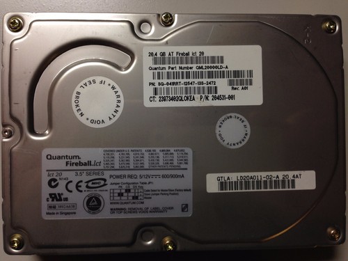 Quantum Fireball LCT QML2000LD-A 204531-001 LD20A013-02-A 041RRT 20.4GB AT IDE