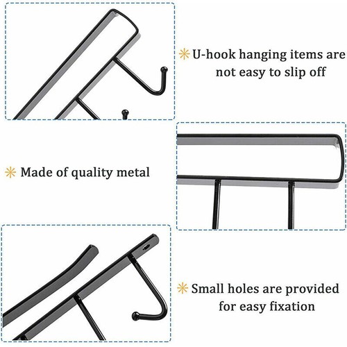 6Hook Mug Cup Rack Holder Under Shelf Kitchen Cabinet Hanger Organiser Wardrobe - Picture 12 of 16