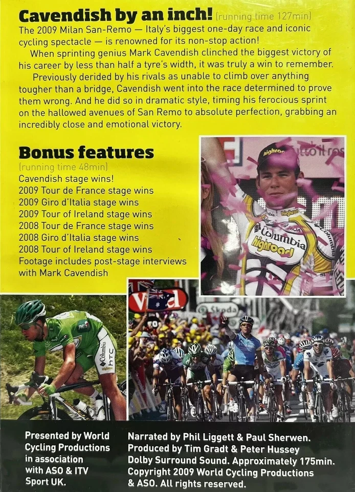 2009 Milan-San Reno - Cavendish By An Inch DVD Mark Cycling Tour De France UK - Image 2 of 2