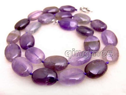 13*18mm Oval Natural Purple Amethyst Necklace for Women Chokers 17" Jewelry 5535 - Picture 37 of 37