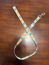 New Coastal Pet Attire Dog Leash Nylon Swivel Clasp  w/ blue paw & Bones 4’x1”