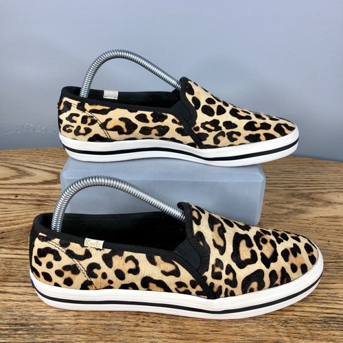 keds double decker leopard slip on