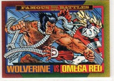 Sky Box-Marvel 1993 Trading Card/Famous Battles(Wolverine vs Omega Red)#177
