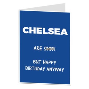 funny rude - Football silly Birthday Card Arsenal are s***