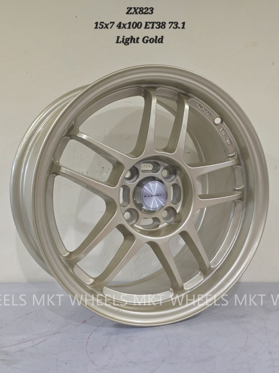 ヤセコ PERFORMANCE WHEELS 15インチ Circuit CP26 15x8 4-100 +25 White Wheels Rims 5 Spoke Fits