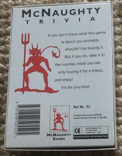 Mc Naughty Adult Naughty Trivia Game, 2-4 Players, Adults Only, New Unused - 第 4/7 張圖片