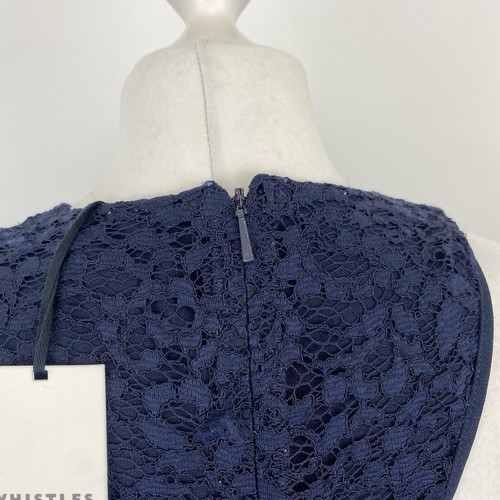 Whistles Eve Short Lace Dress Navy Blue Size 10 UK Women’s Evening Wedding - Picture 14 of 20