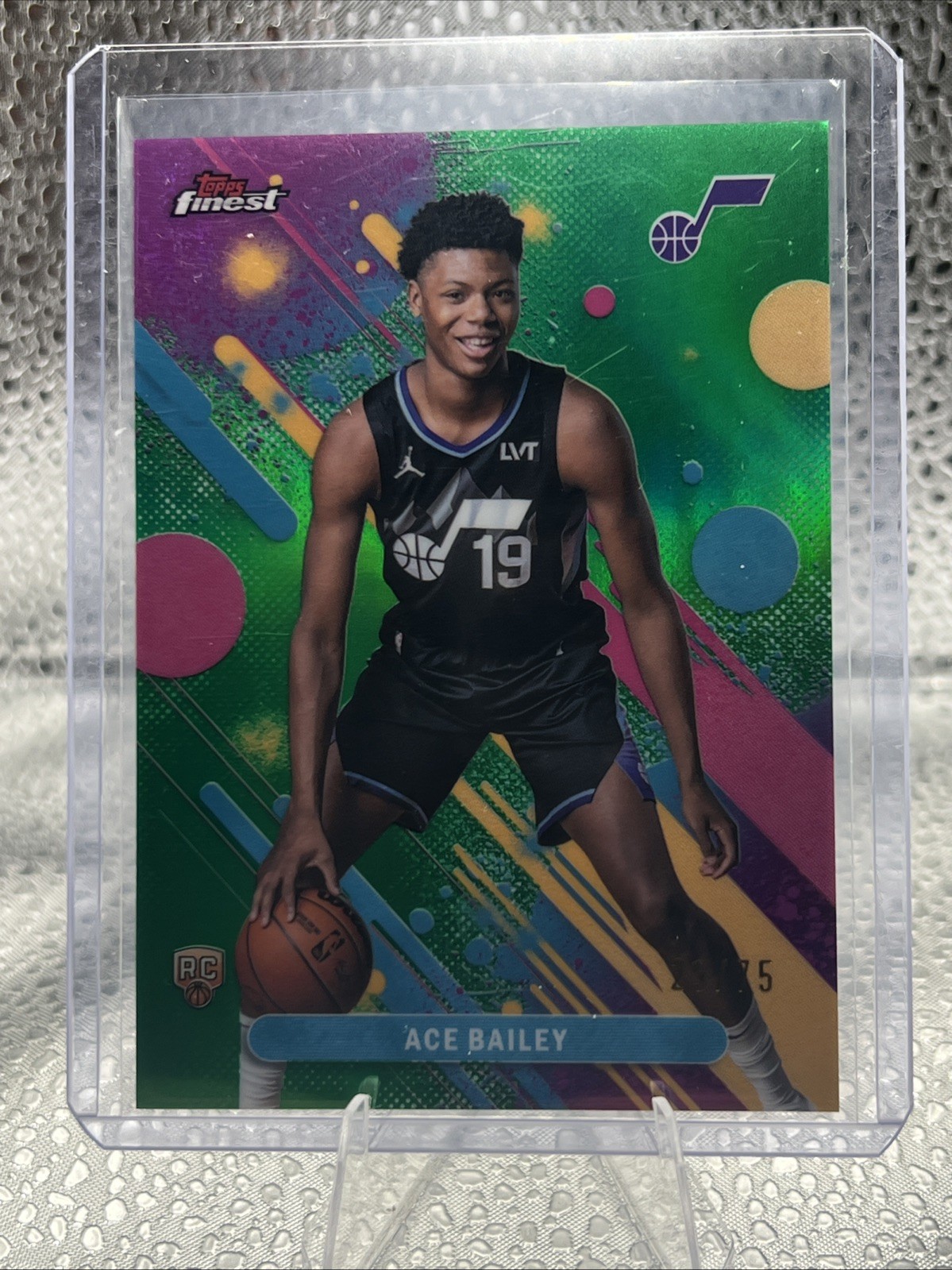 2025-26 Topps Finest Ace Bailey RC Common Green /75 Utah Jazz 🔥 