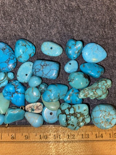 Blue Stone Bead Soup - Vintage - Mod Mixed Lot - Picture 4 of 4