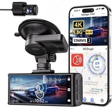 Redtiger F7N Touch 4K Dashcam vorne & hinten 64GB SD-Karte 5.8 GHz WiFi & GPS