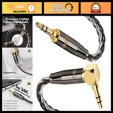 High-Quality 3.5mm AUX Audio Cable - OCC Silver Core HiFi Cord for Car/Headphone