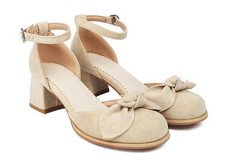 Fashion Women's Faux Suede Bowknot Sandals Block Heels Shoes Party Casual Dress