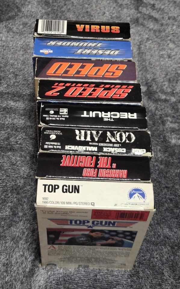 80s 90s 2000s Action VHS Lot Of 8 Top Gun Speed Con Air - Image 4 of 4