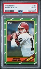 1986 Topps Bernie Kosar Rookie RC #187 PSA 6 EX-MT Cleveland Browns 