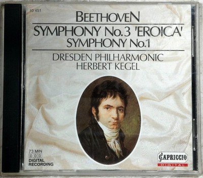 Beethoven   Symphonies 1 & 3 'Eroica' CD 1987 Capriccio Digital Classical