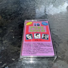 16 PURE GOLD - ROCK N ROLL - VOLUME 15 - FACTORY SEALED CASSETTE