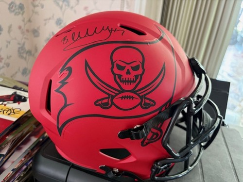 BUCKY IRVING TAMPA BAY BUCCANEERS SIGNED RAVE FS SPECIALTY REPLICA HELMET JSA - Picture 1 of 6
