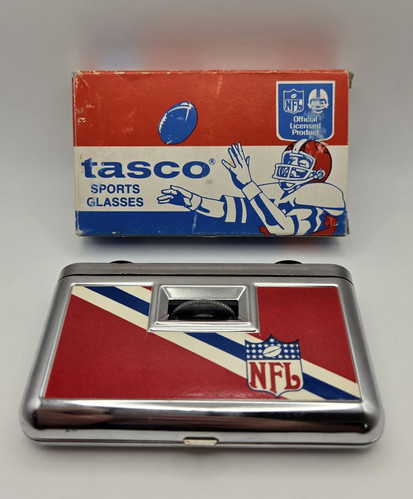 Vintage Tasco NFL Football Sports Glasses Folding Binoculars w/Original Box 🏈 - Picture 1 of 12