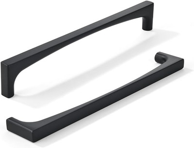 Matte Black 8-Inch Cabinet Pulls - 10 Pack for Kitchen & Bathroom Upgrade