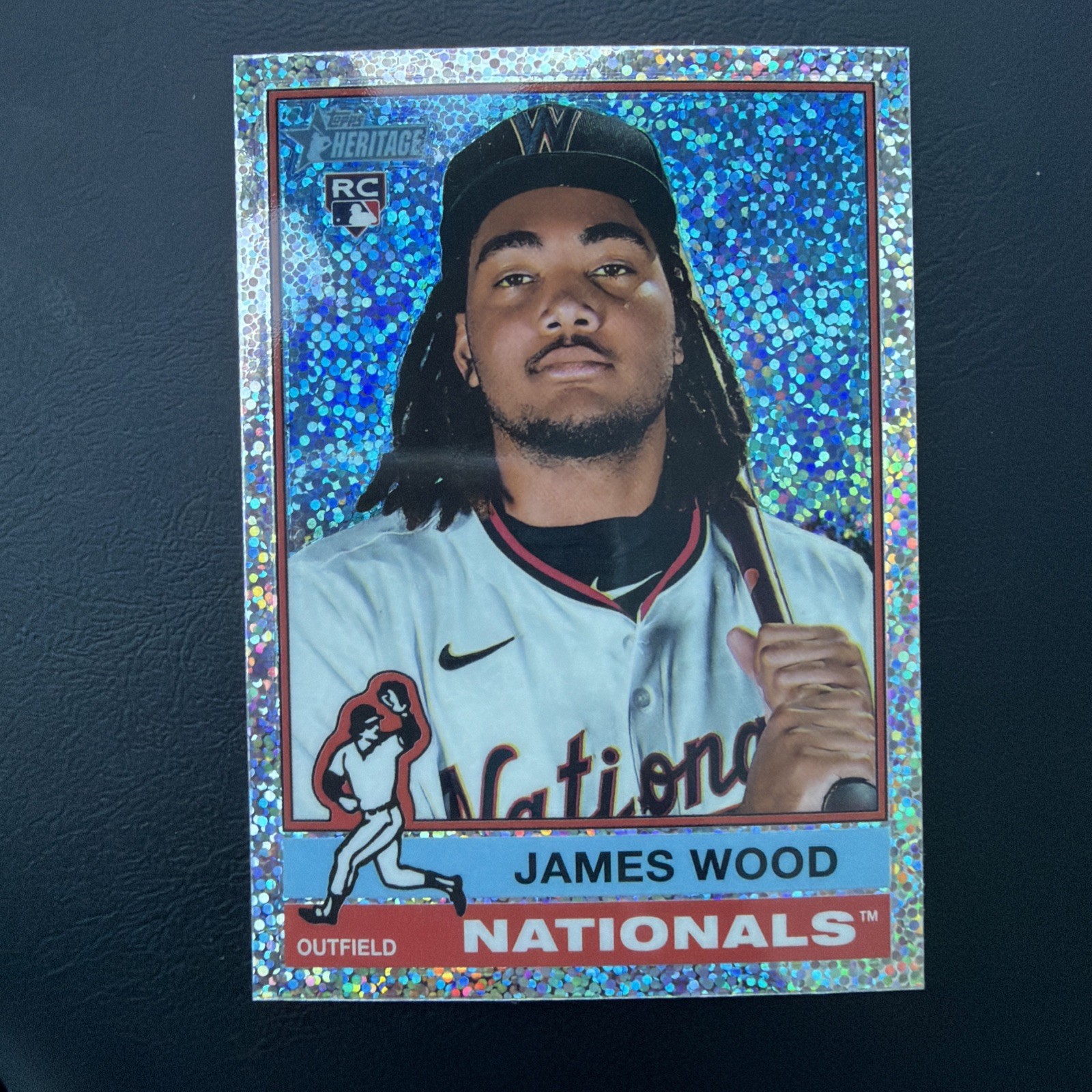 2025 Topps Heritage - James Wood #231 Chrome Silver Sparkle Refractor (RC)