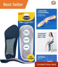 3/4 Length Cushioned Insoles for Women Size 6-11 - Anti-Slip Comfort