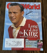 Arnold Palmer PGA Golf World Magazine Cover Signed Autographed JSA