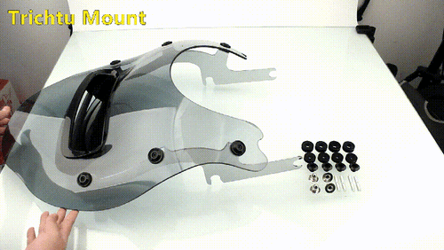 Detachable Gray Windshield Windscreen Fit for Harley Road King FLHR/I 1994-2022 - Imagen 13 de 24