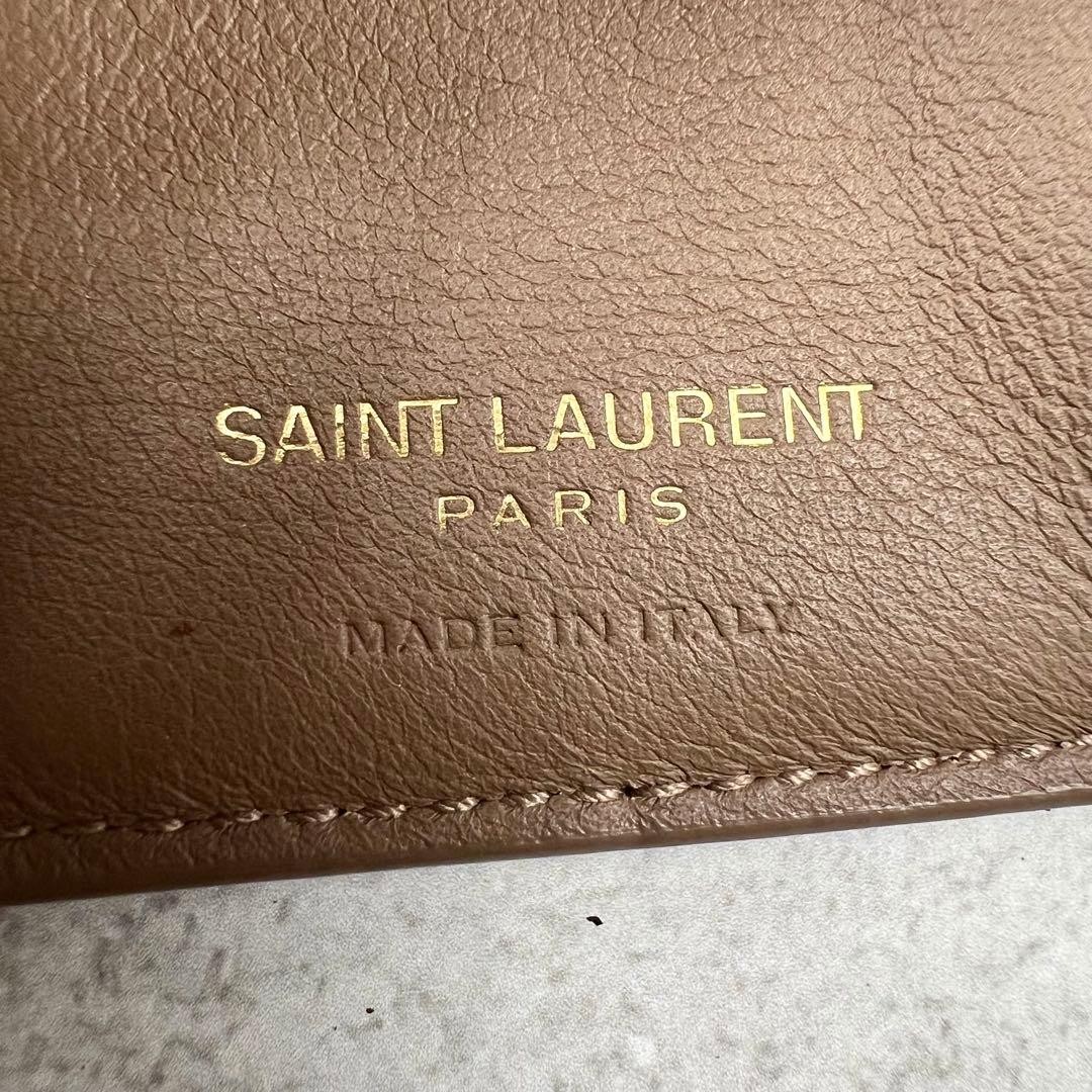 Yves Saint Laurent Wallet Women's Fold Card Case Leather BA Condition Japan thumbnail 10