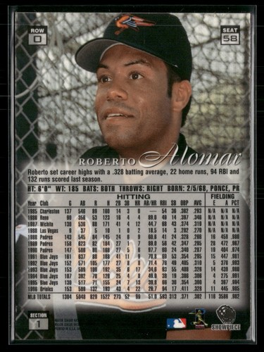 1997 Flair Showcase #58 Roberto Alomar Flair Showcase Row 0 (Showcase) - Picture 2 of 2
