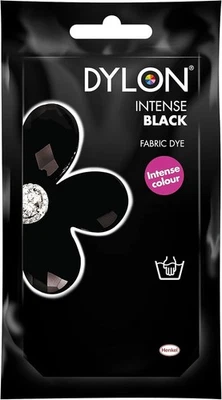 DYLON INTENSE BLACK HAND DYE FABRIC CLOTHES DYE 50g