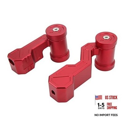 Car Gear Shift Lever Knob, 2 Sets Gear Shift Lever Knob Cover Kit Red