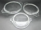 Vintage PYREX Clear Glass Round Replacement Lids 470C 474C 475C