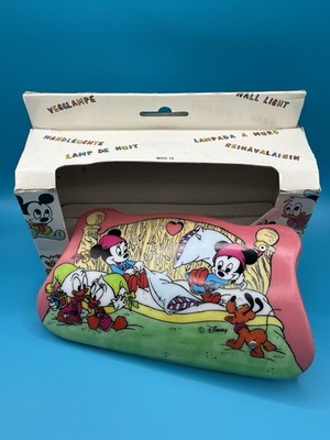  Seltene Disney Vintage Lampe mit Originalkarton! 