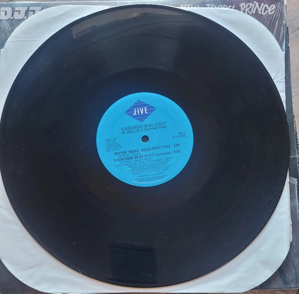 DJ JAZZY JEFF THE FRESH PRINCE A NIGHTMARE ON MY STREET 7" 45 PIC SLEEVE PICTURE Foto 3 de 4