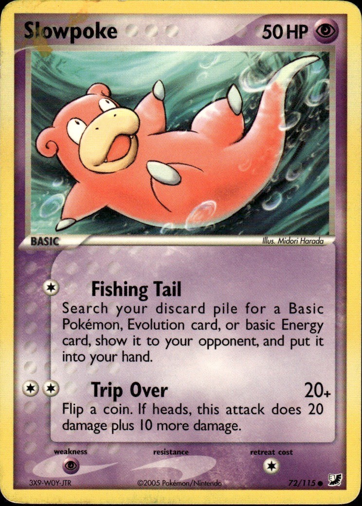 Slowpoke Common Unseen Forces 72/115 Psychic Normal Pokemon Card