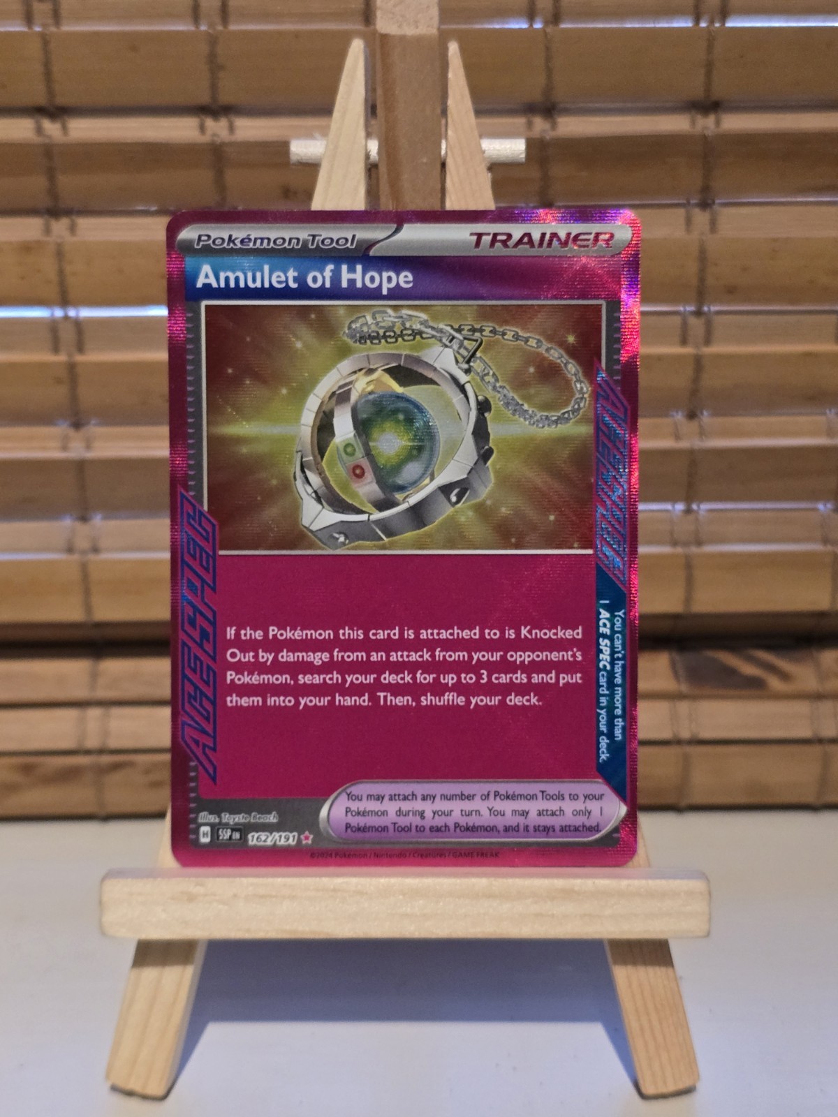 Pokémon TCG  Amulet of Hope 162/191 Surging Sparks Ace Spec Trainer Card Nm