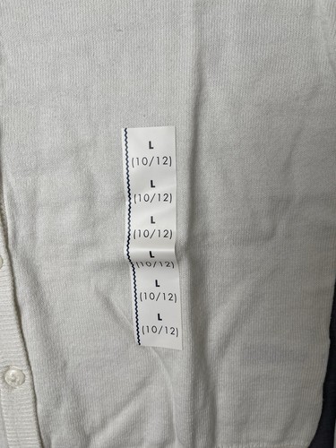 Cat & Jack Girl's Button Front Cardigan Sweater Cream Size LARGE(10/12) - Picture 2 of 11
