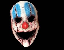 Faceless Clown Halloween Half Mask Horror Burned Scary Creepy Evil