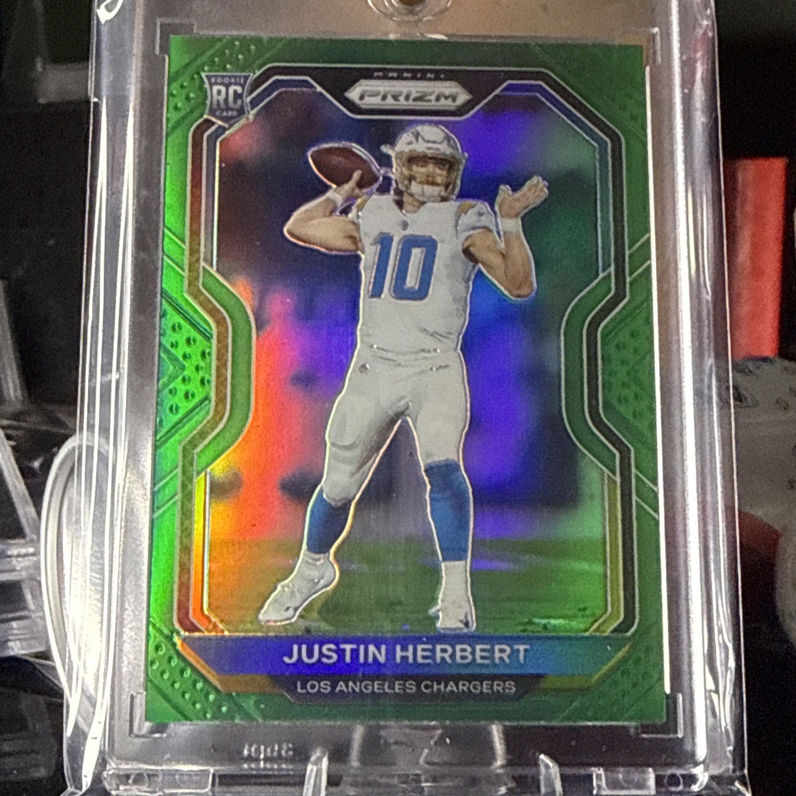 2020 Panini Prizm - Rookie Justin Herbert #325 Green Prizm (RC)
