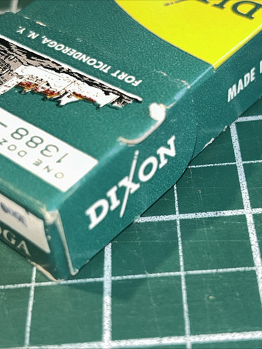 Vintage Dixon Ticonderoga Blei #1388 #2 10 Bleistifte in grüner Box Ethan Allen - Bild 4 von 14