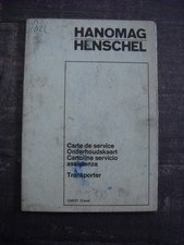 CARTE DE SERVICE HANOMAG-HENSCHEL TRANSPORTEUR