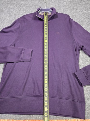 Burberry Brit Half Quarter Zip 1/4 Pullover Sweatshirt Nova Check Equestrian XL - Picture 2 of 9