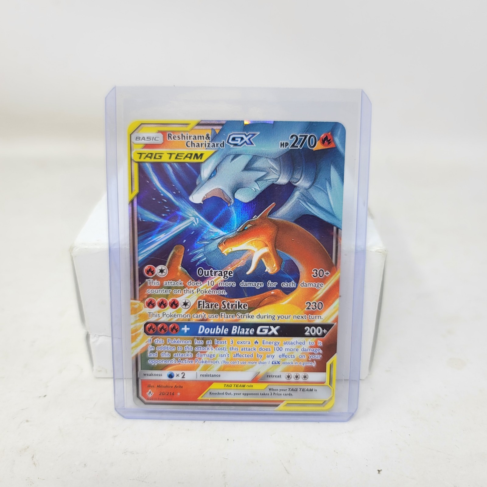 Reshiram & Charizard GX 20/214 Unbroken Bonds Ultra Rare Holo Pokemon Card NM