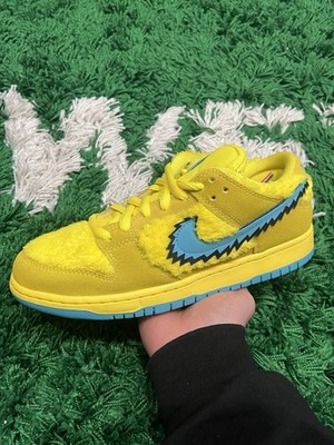 Nike SB Dunk Low Grateful Dead Bears Opti Yellow Size 9 Brand New