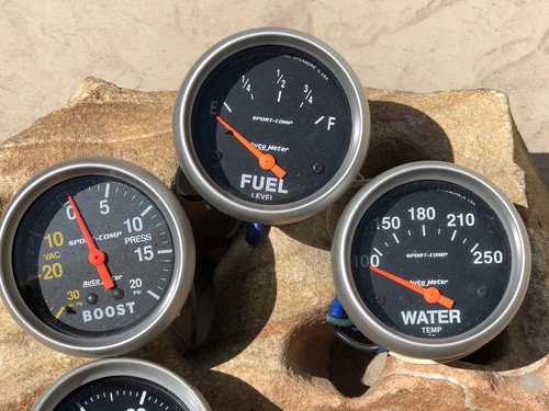 AUTO METER SPORT COMP GAUGES BOOST OIL VOLTS WATER FUEL FORD CHEVY MOPAR AMC - Picture 2 of 10